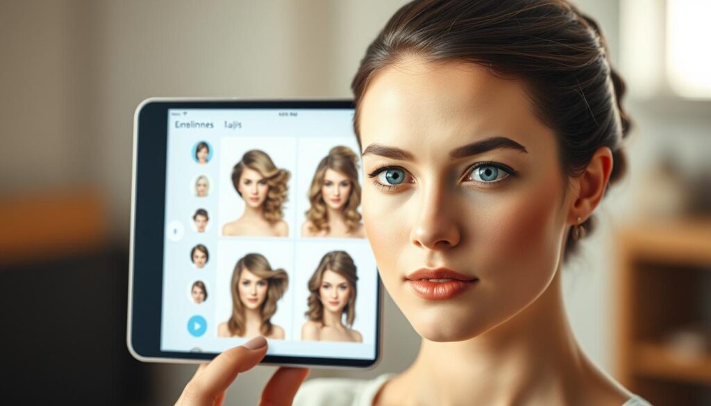 Aplicativo para simular corte de cabelo