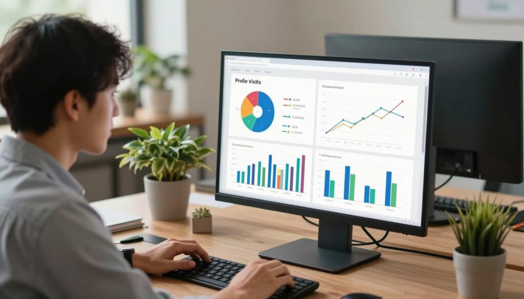 análise de visitas no perfil