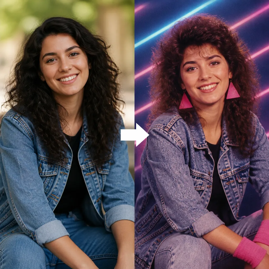 Transforme Suas Fotos em Estilo Anos 80