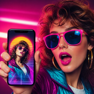 Aplicativo de criar fotos com o estilo dos anos 80.